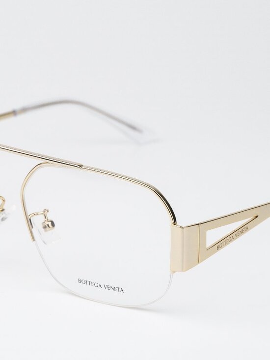 Bottega Veneta Women Eyeglasses Gold Pilot BV1067O 002 NEW AUTHENTIC main image 8